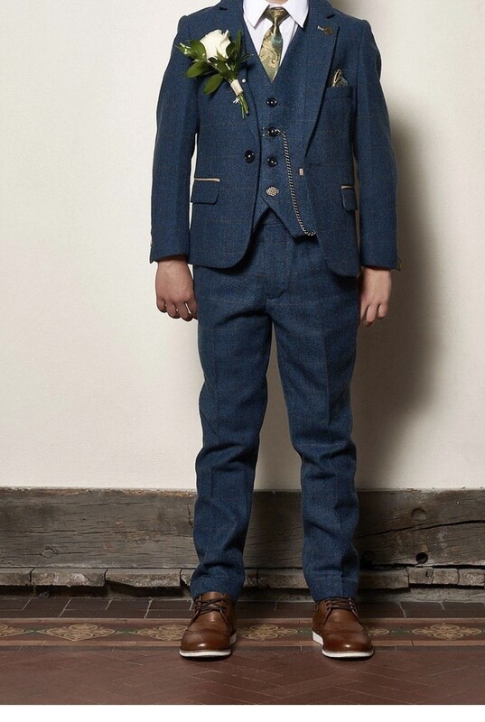Marc Darcy Dion Tweed 3 Piece Suit- Boys