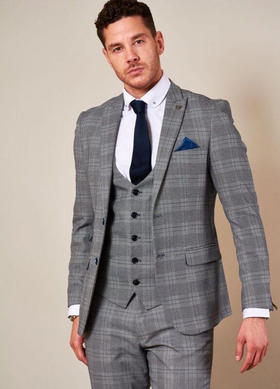 Marc Darcy Jerry Grey 3 Piece Suit