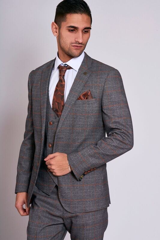 Marc Darcy Jensen Grey 3 Piece Suit