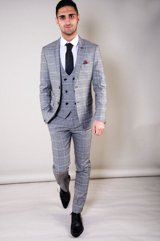 Marc Darcy Ross Grey 3 Piece Suit