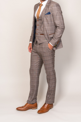 Marc Darcy Ray Tan 3 Piece Suit