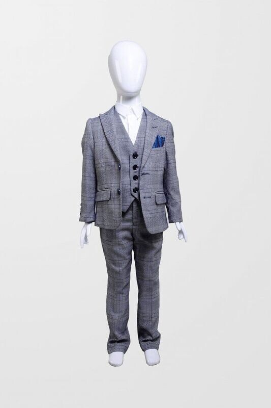 Marc Darcy Jerry Grey 3 Piece Suit- Boys