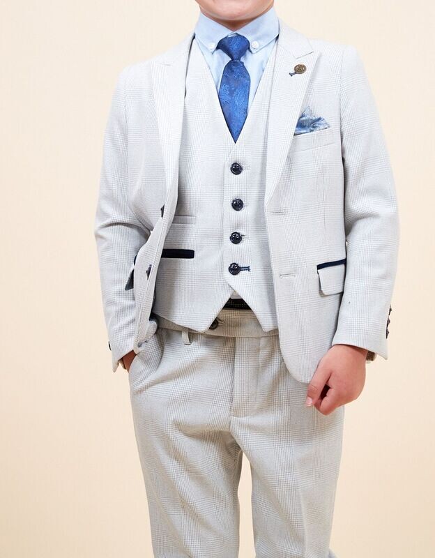 Marc Darcy Bromley Stone 3 Piece Suit- Boys