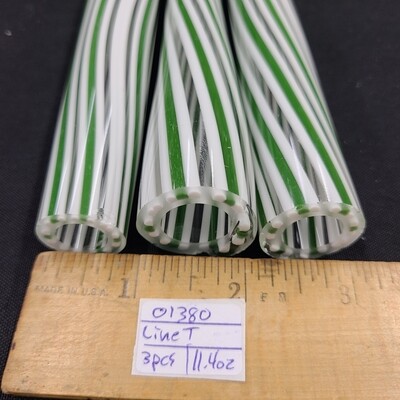 Boro Color Vac Stacked Line Tubing 2NDS - 11.4 ounces - 2nds / seconds borosilicate vac stack lined…