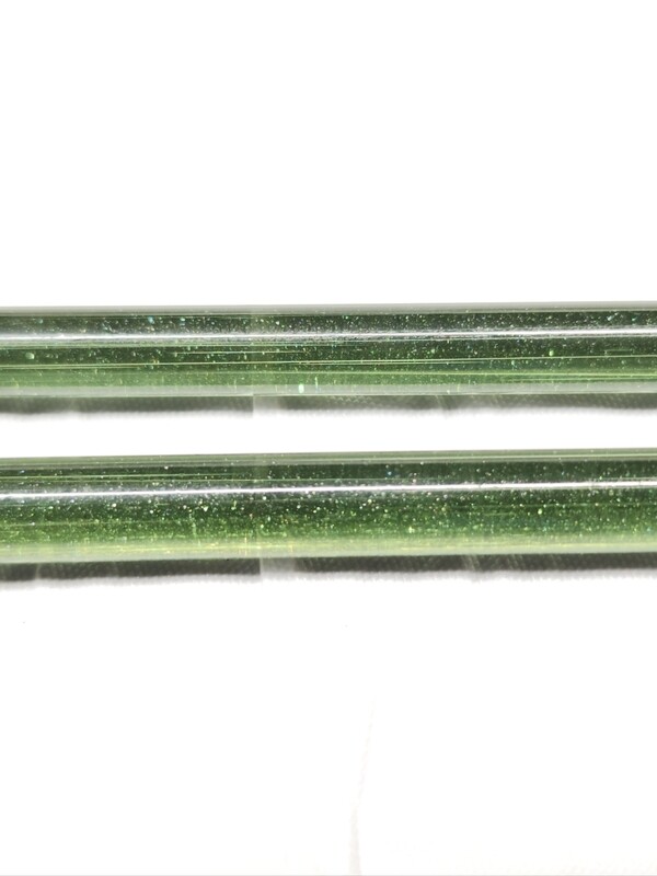 Key Lime UV Sparkle Boro Rod Seconds at Borro Glass Studio