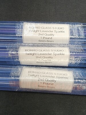 Twilight Lavender Sparkle 2nd Quality Boro Rod SECONDS