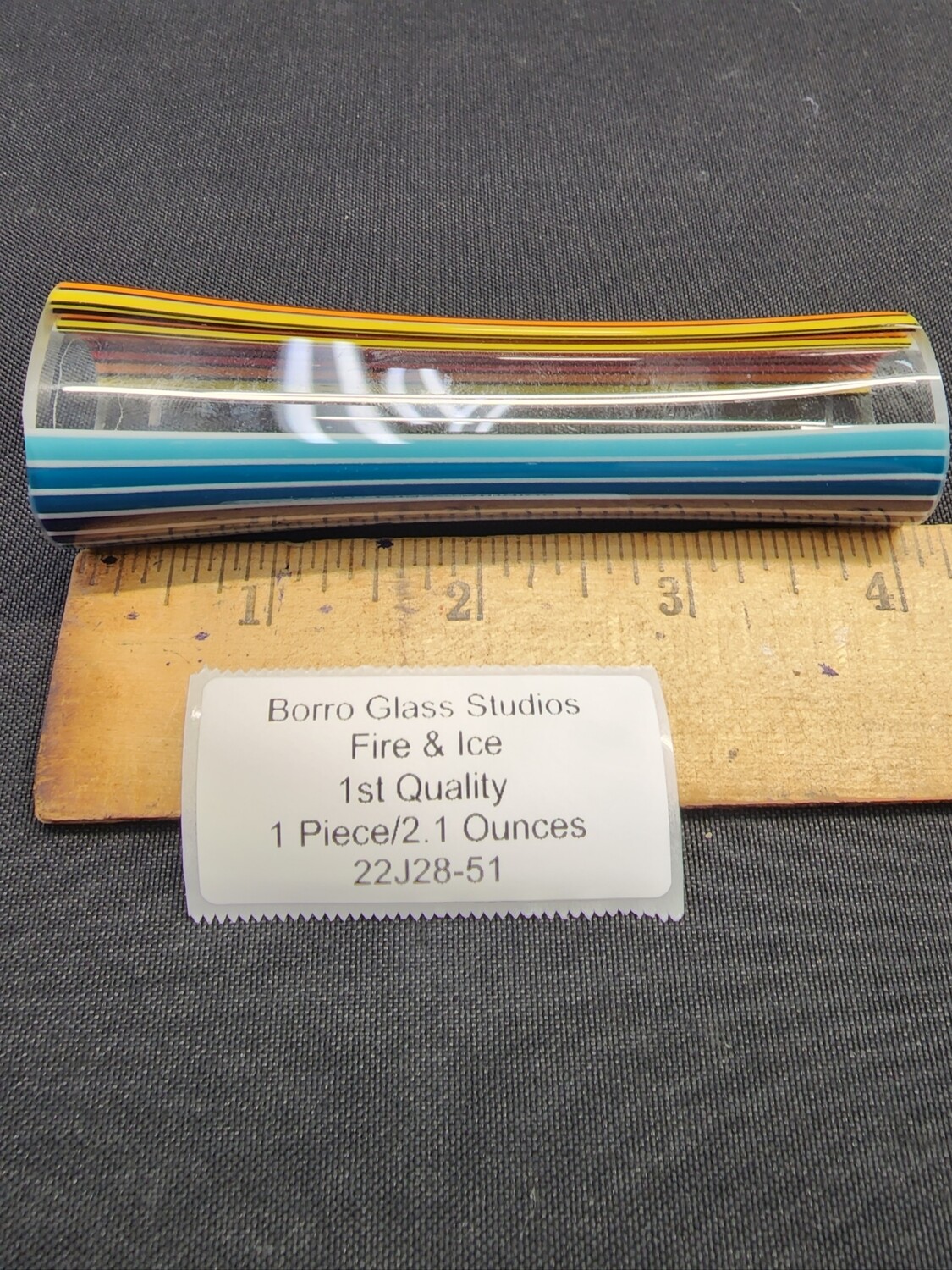Fire & Ice Boro Vac Stacked Line Tubing - 1st Quality - 2.1 Ounces