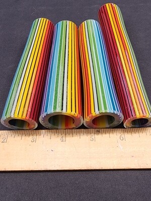 Rainbow Boro Glass Vac Stack Tubing w/White Stringers 1st Quality
