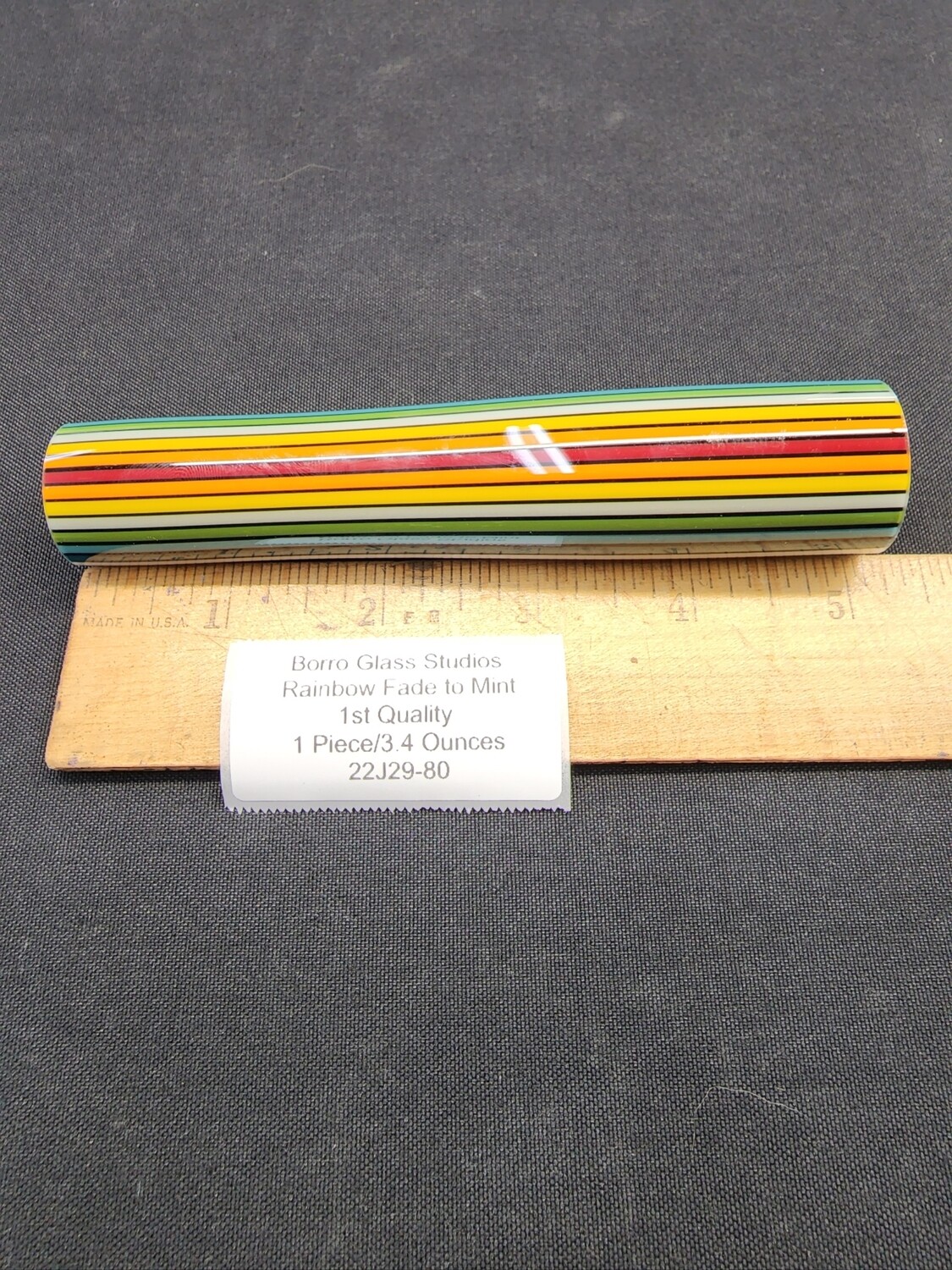 Rainbow Fade to Mint Borro Vac Stacked Line Tubing - 1st Quality - 3.4 Ounces