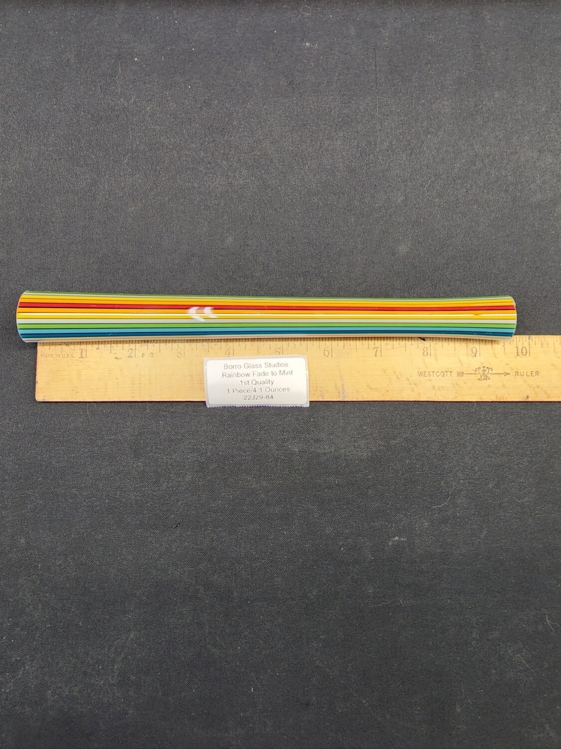 Rainbow Fade to Mint Borro Vac Stacked Line Tubing - 1st Quality - 4.1 Ounces