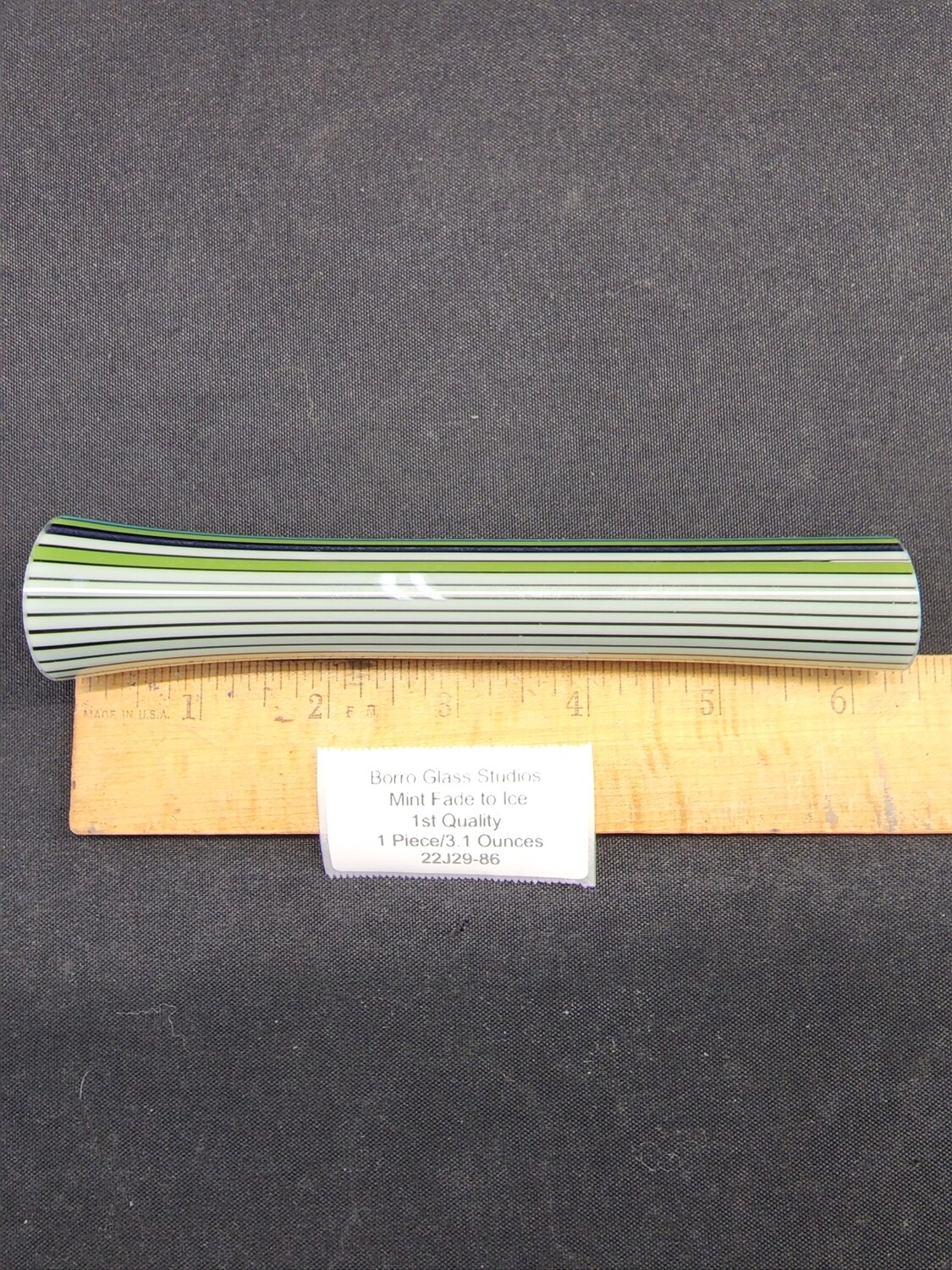 Mint Fade to Ice Boro Vac Stacked Line Tubing - 1st Quality - 3.1 Ounces