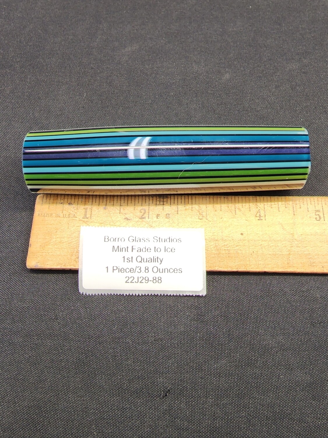 Mint Fade to Ice Boro Vac Stacked Line Tubing - 1st Quality - 3.8 Ounces