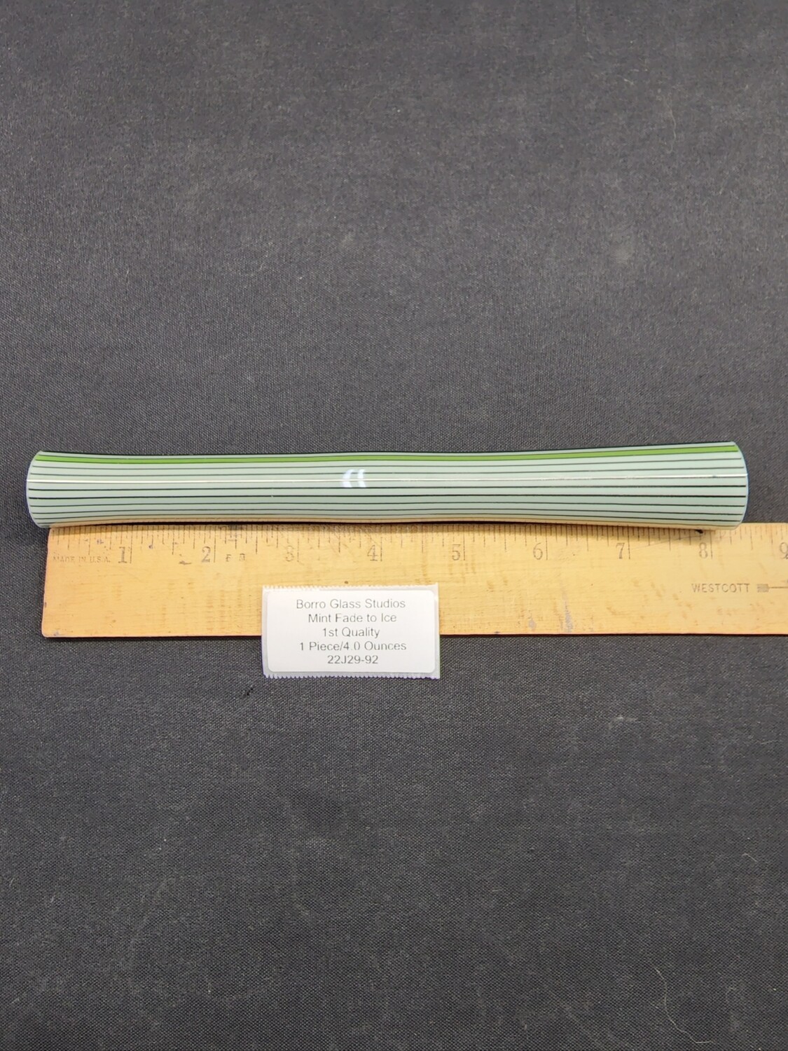 Mint Fade to Ice Boro Vac Stacked Line Tubing - 1st Quality - 4.0 Ounces