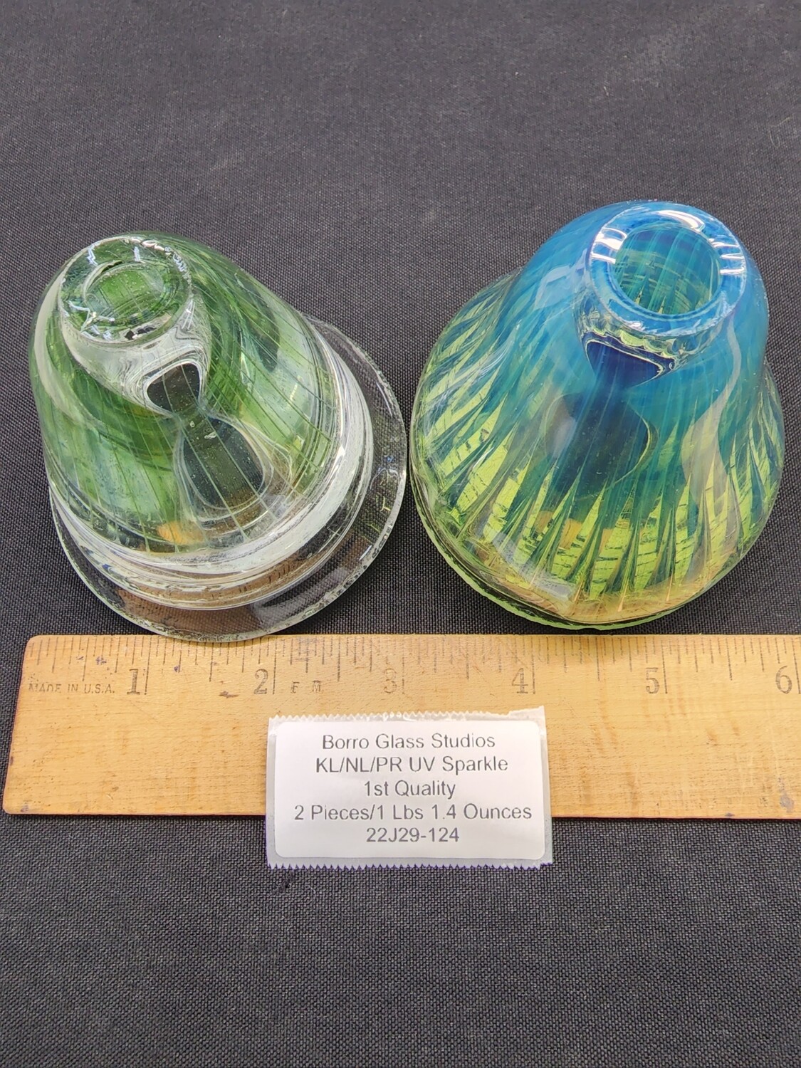 Poison Berry/Key Lime UV Sprk/Northern Lights UV Sprk/Pickle Rick UV Sprk Borro Glass Line Tubing Knuckle 1 Lbs 1.4 Ounces