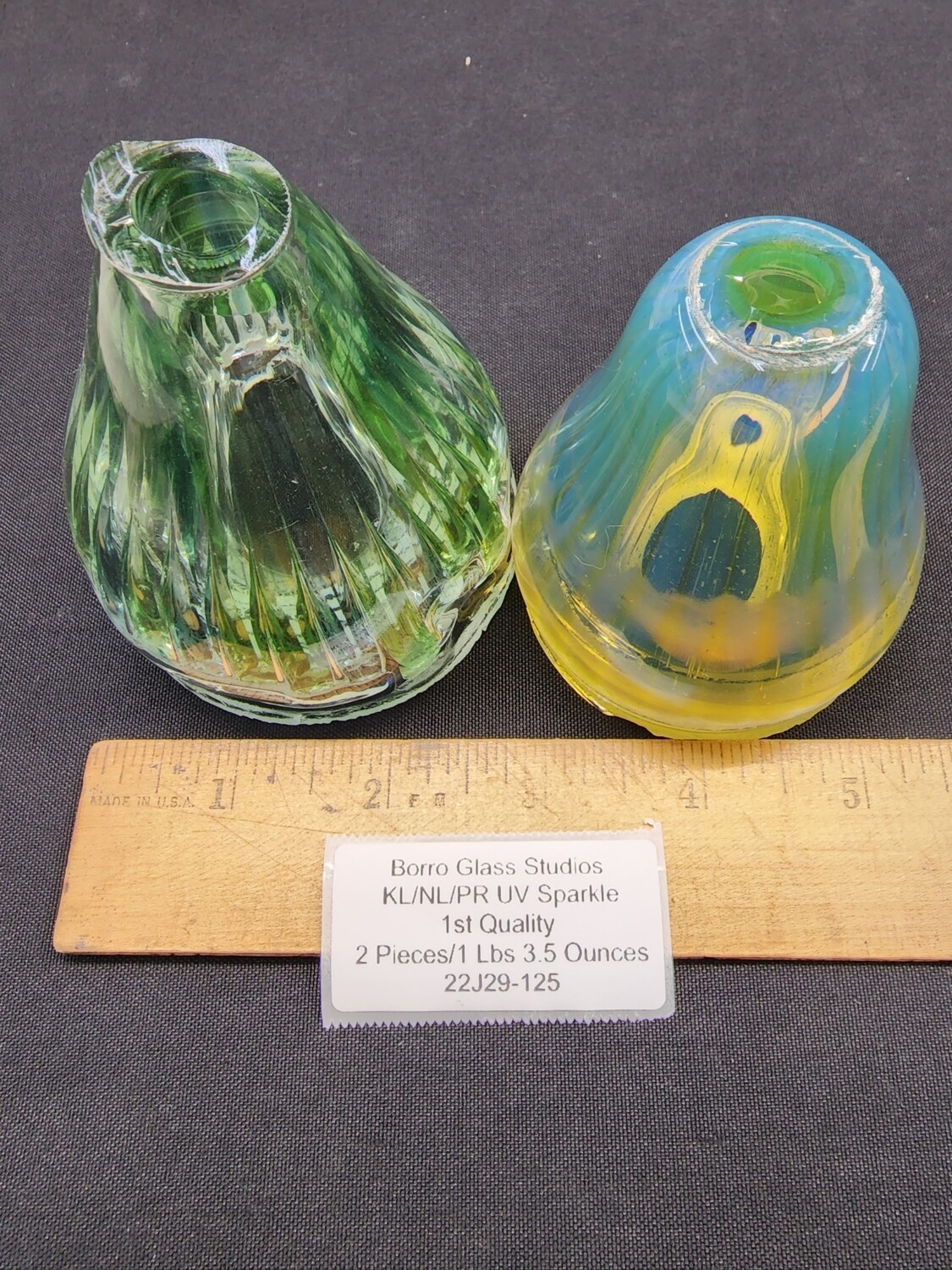 Poison Berry/Key Lime UV Sprk/Northern Lights UV Sprk/Pickle Rick UV Sprk Borro Glass Line Tubing Knuckle 1 Lbs 3.5 Ounces