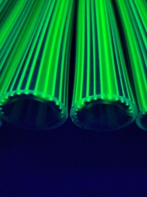 Green Lantern W/Illumanti Stringers Boro Vac Stacked Line Tubing - 1st Quality
