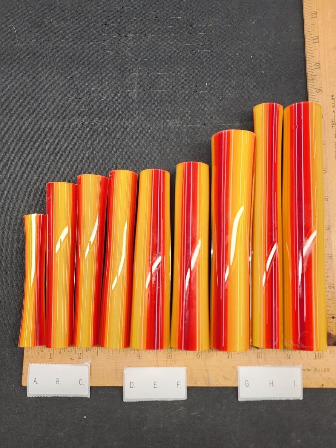 Fire Fade Boro Double Sleeved Vac Stack Line Tubing - 1st Quality
