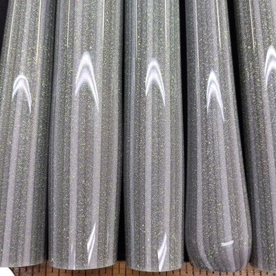 Oregon Gray/Lt Oregon Gray with Cyan Copper CBS Dichroic Boro Vac Stack Line Tubing - 1st Quality