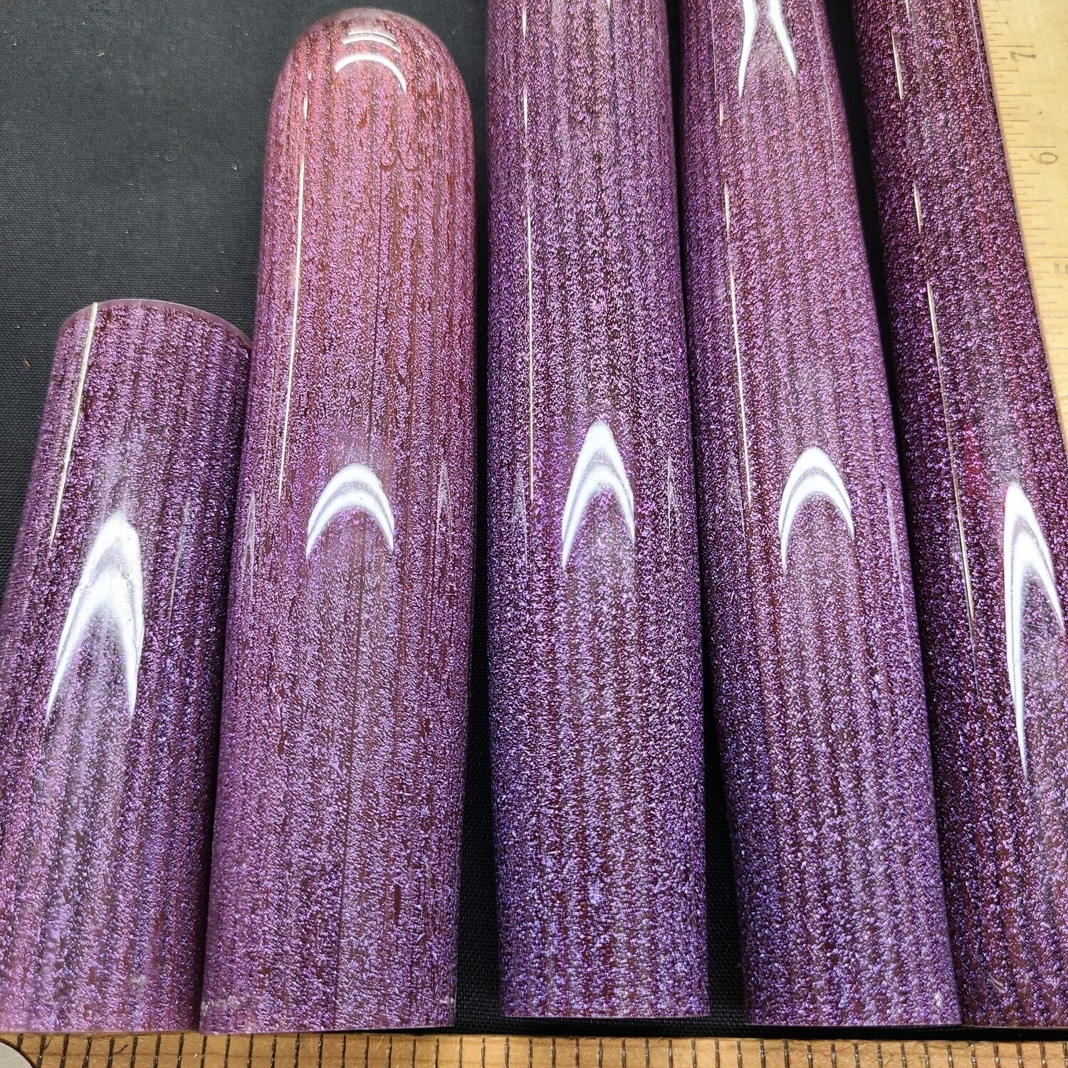 Red Elvis with Green/Magenta-Blue CBS Dichroic Boro Vac Stack Line Tubing - 1st Quality