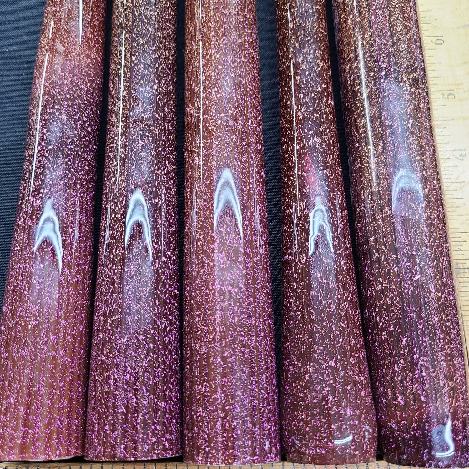 Red Elvis with Green/Magenta CBS Dichroic Boro Vac Stack Line Tubing - 1st Quality