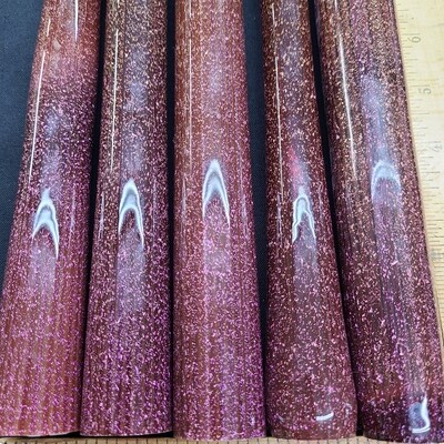 Red Elvis with Green/Magenta CBS Dichroic Boro Vac Stack Line Tubing - 1st Quality