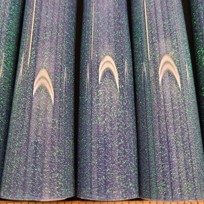 Hyacinth with Emerald CBS Dichroic Boro Vac Stack Line Tubing - 1st Quality