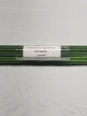 Pickle Rick UV Sparkle Boro Rod SECONDS - 2nds / seconds borosilicate color rod image 1