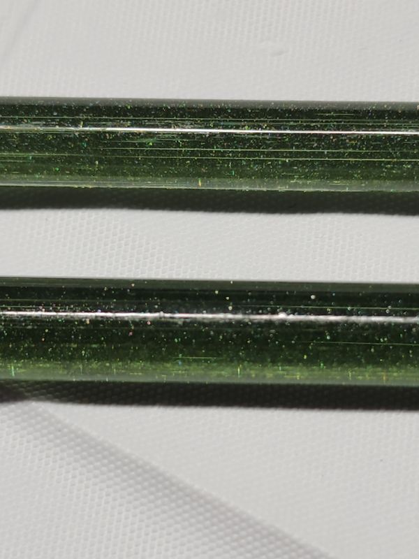 Key Lime UV Sparkle Boro Rod at Borro Glass Studio