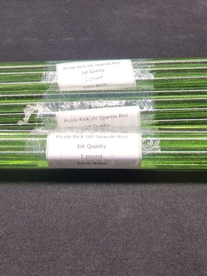 Pickle Rick UV Sparkle Boro Rod - 1st quality borosilicate color rod image 1