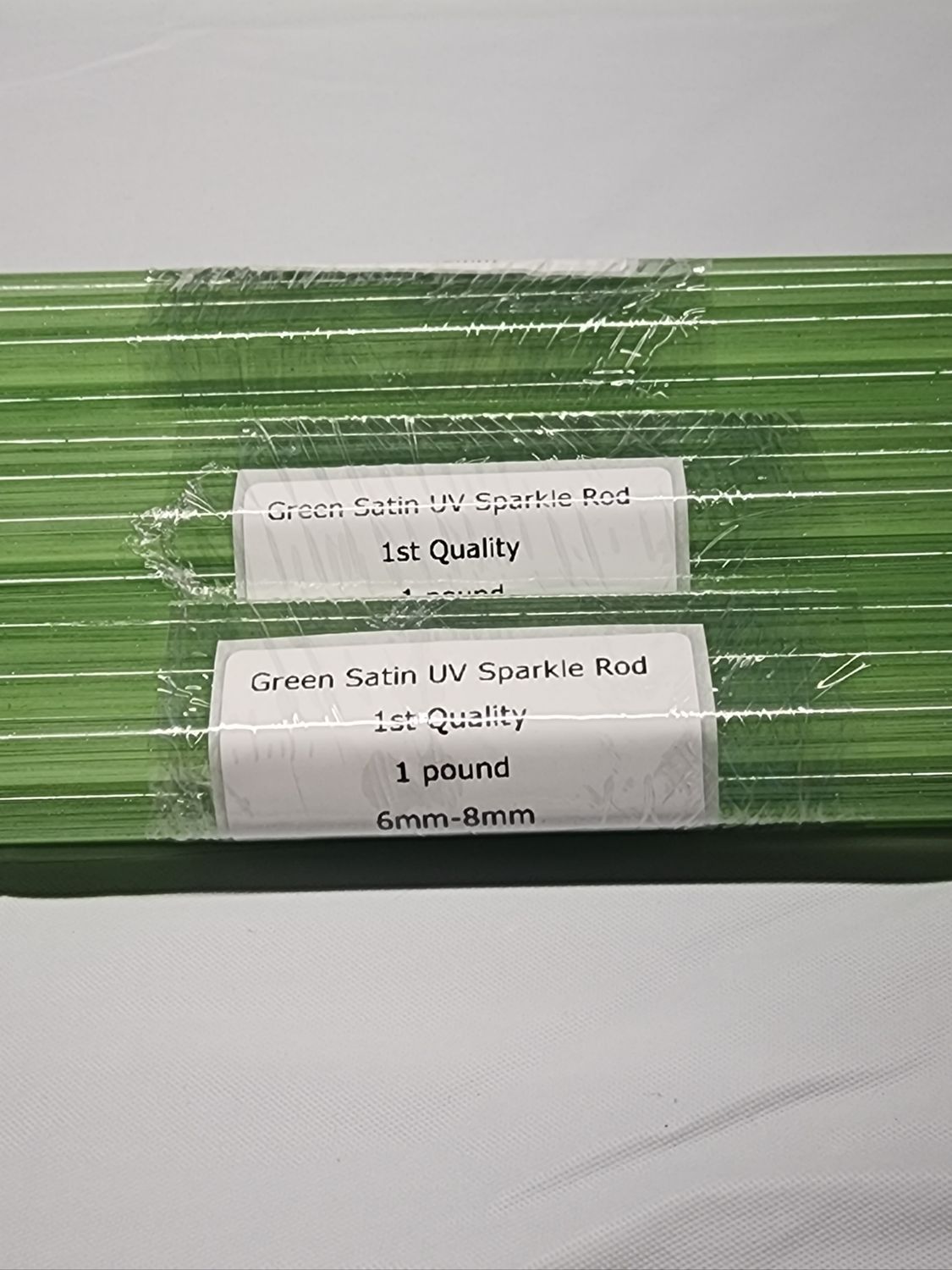 Green Satin Sparkle Boro Rod - 1st quality borosilicate color rod