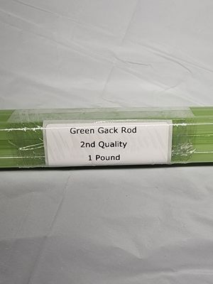 Green Gack Boro Rod SECONDS - 2nds / seconds borosilicate color rod image 1