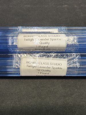 Twilight Lavender Sparkle 1st Quality Boro Rod - 1st quality borosilicate color rod