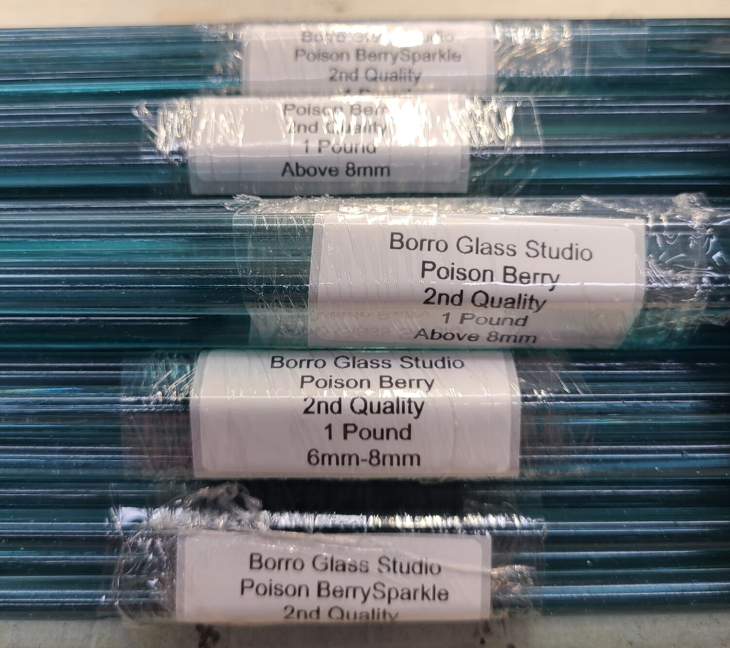 Poison Berry Boro Rod SECONDS - 2nds / seconds borosilicate color rod