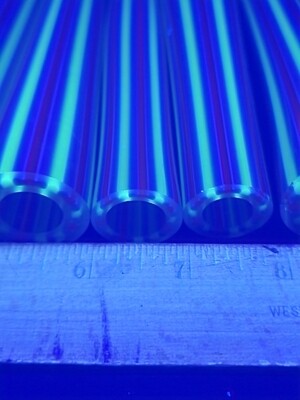 DayGlow UV Sparkle/Oregon Gray/Orange Boro Vac Stack Line Tubing - 1st Quality - 1st quality UV rea…
