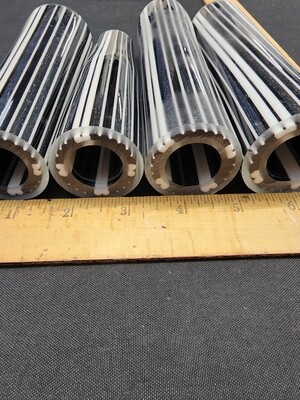 Jailhouse/Steel Wool w/Black &amp; White Stringers Boro Vac Stacked Line Tubing - 1st Quality - 1st qua…