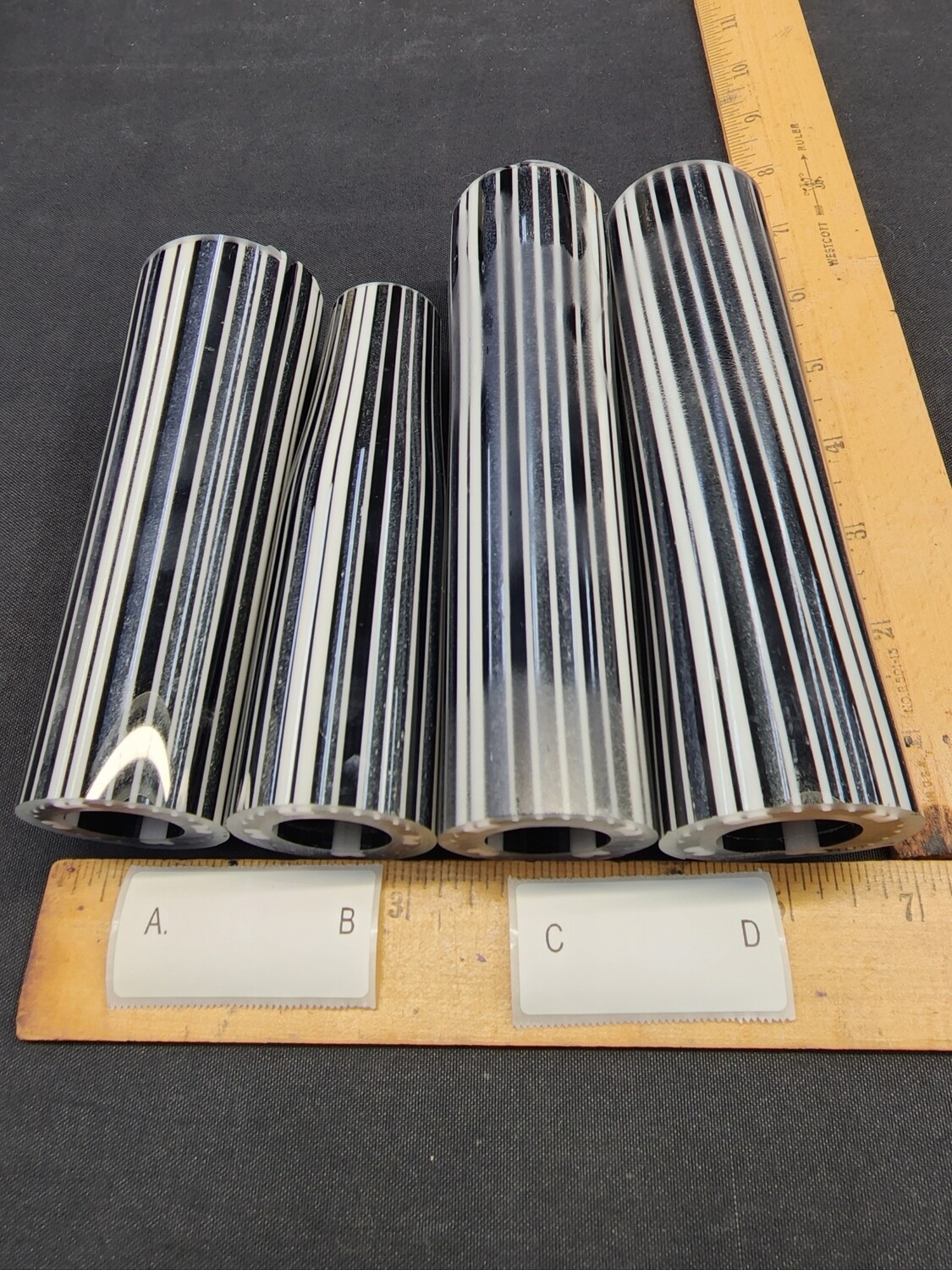 Jailhouse/Steel Wool w/Black &amp; White Stringers Boro Vac Stacked Line Tubing - 1st Quality - 1st qua…