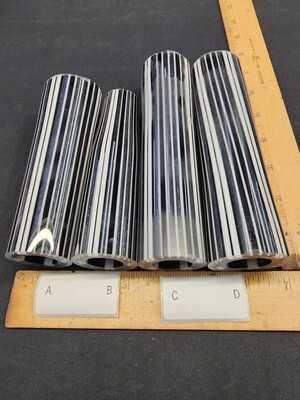 Jailhouse/Steel Wool w/Black &amp; White Stringers Boro Vac Stacked Line Tubing - 1st Quality - 1st qua…