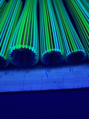 Rainbow w/Illumanti Stringers Boro Vac Stacked Line Tubing - 1st Quality - 1st quality borosilicate…