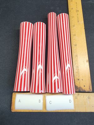 Candy Cane W/Illumanti Stringers Boro Vac Stacked Line Tubing - 1st Quality - 1st quality borosilic…