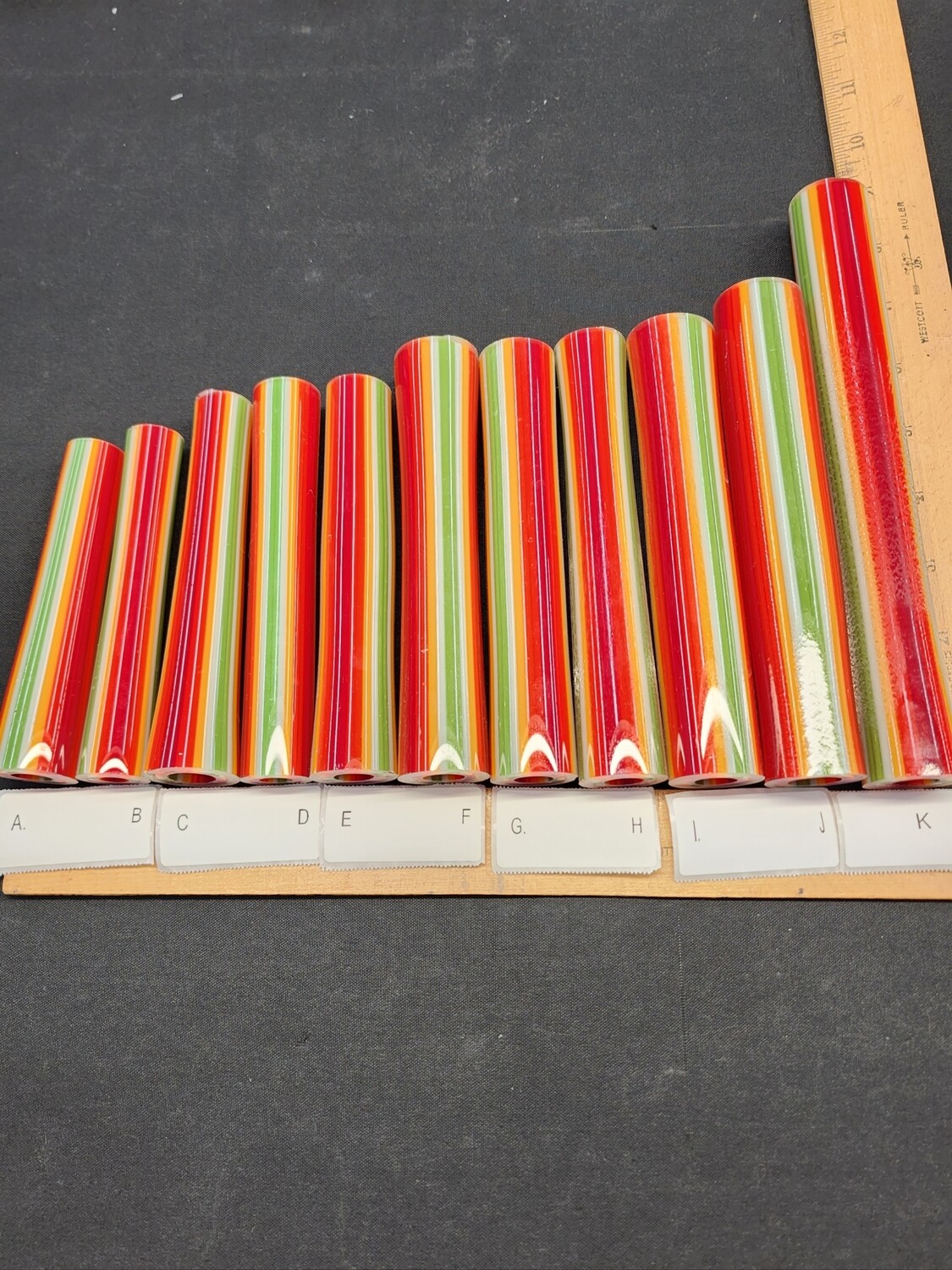 Fire Fade Double Sleeved Boro Vac Stacked Line Tubing - 1st Quality - 1st quality borosilicate vac …