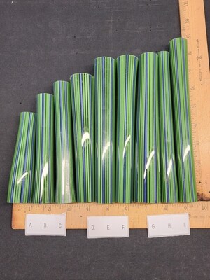Hulk w/Black Stringers Boro Vac Stacked Line Tubing - 1st Quality - 1st quality borosilicate vac st…