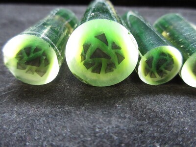 BGS Illuminati Triangle Cluster Mille - standard borosilicate millefiori cane image 1