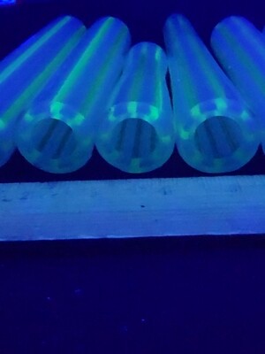 Key Lime UV Sparkle/Alien Mints Boro Glass Vac Stack Tubing 1st Quality - 1st quality UV reactive b…