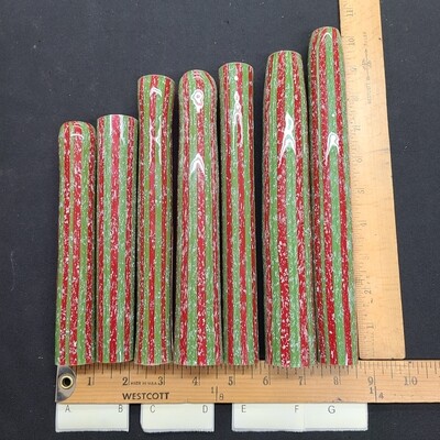 Christmas - Jade and Cherry with Silver CBS Dichroic Boro Vac Stack Line Tubing - 1st Quality - 1st…