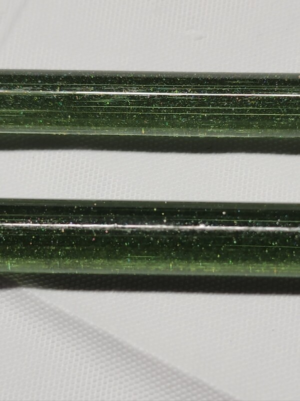 Key Lime UV Sparkle Boro Rod — 2nds at Borro Glass Studio