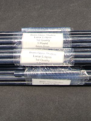"Lunar Eclipse" - DBL Layer Rod - 2nd - 2nds / seconds double-layer borosilicate color rod image 1