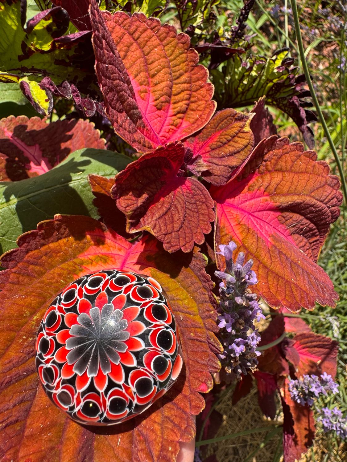 Dot Stack Pendant - standard handmade borosilicate glass art