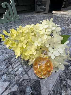 Gold and Silver Fumed Honeycomb Pendant - standard handmade borosilicate glass art