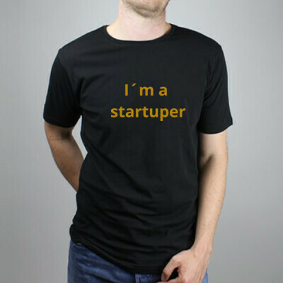 I´m a startuper. Black T-shirt