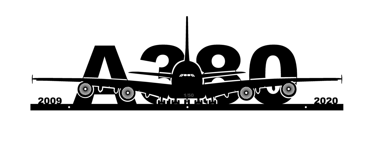 Airbus A380 édition limitée 50 ex. (100cm) décoration murale avion de ligne